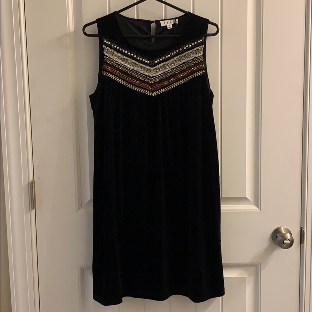 Black velvet dress